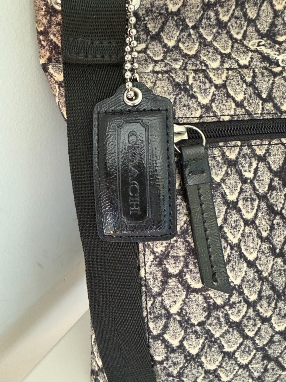 Coach Snake-Print Nylon Crossbody Bag - Picture 7 of 15